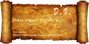 Danzinger Virág névjegykártya